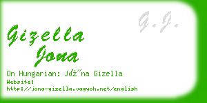 gizella jona business card